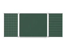 Трехэлементная разлинованная доска "Клетка Линейка" меловая магнитная 200х85 см ДР(з)-33кл